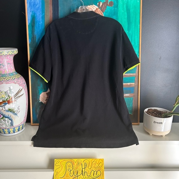 American Eagle Outfitters Black Polo with Bright Green Highlights XL - Picture 5 of 16